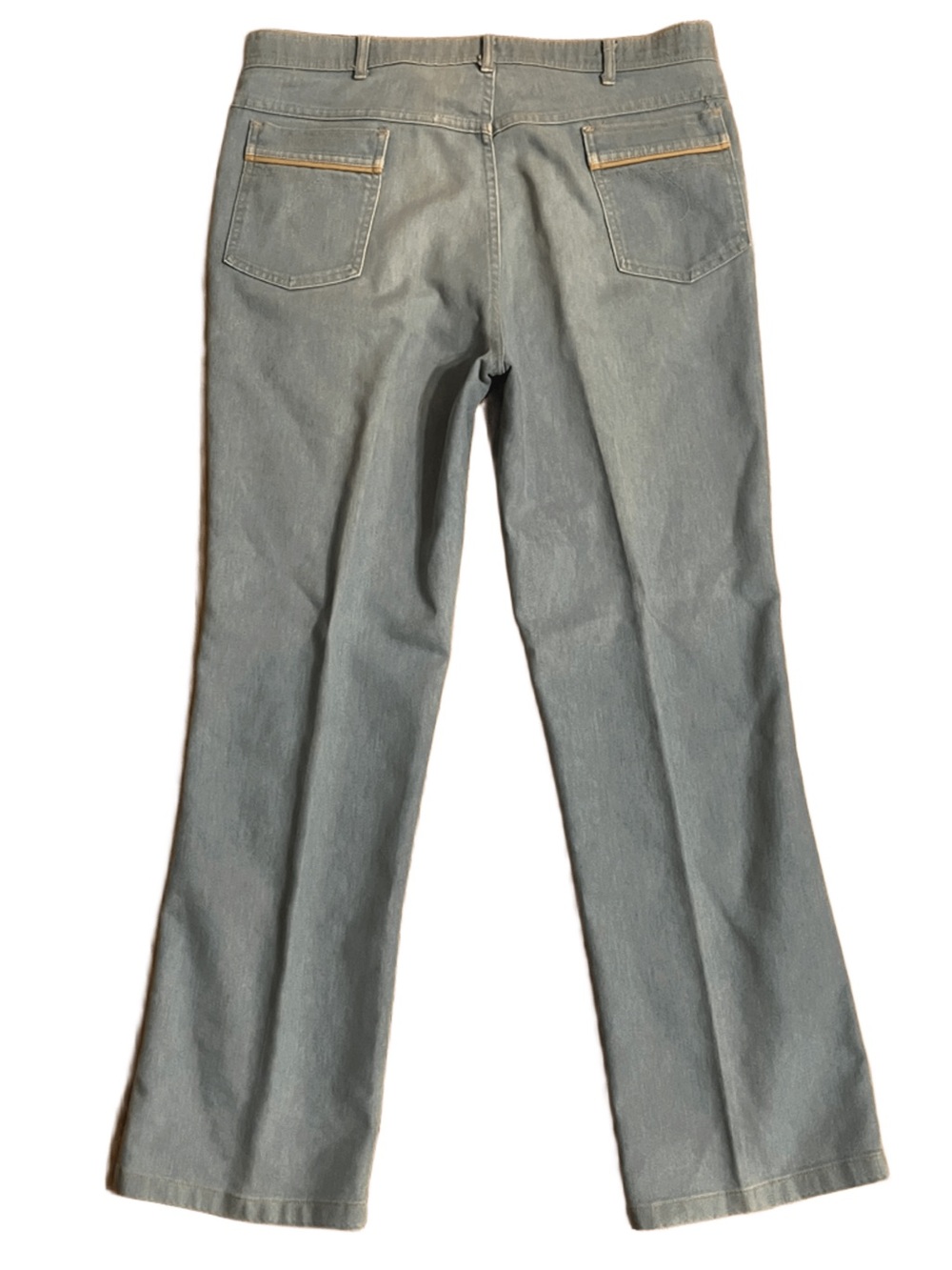 Vintage Jeans Mens 36 Poly Blend Pleat Western Disco Talon 70s 80s